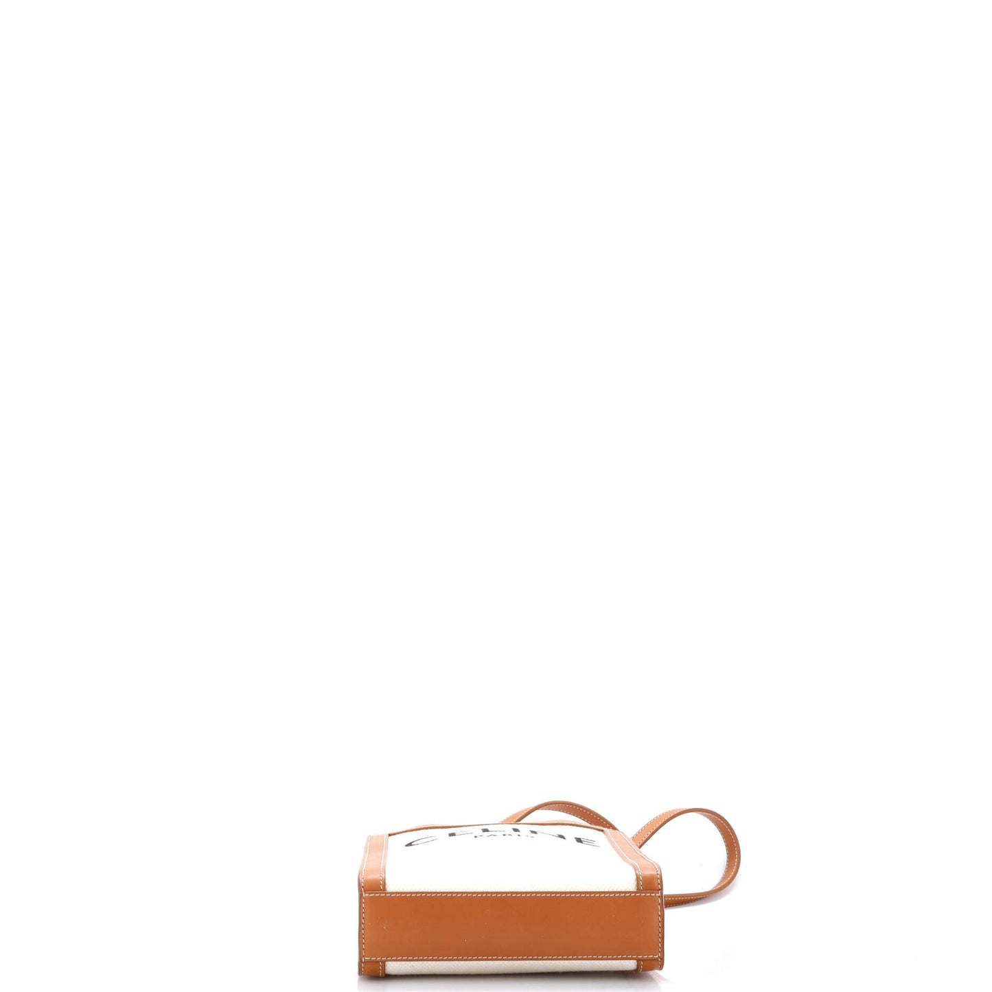Vertical Cabas Tote Canvas with Leather Mini