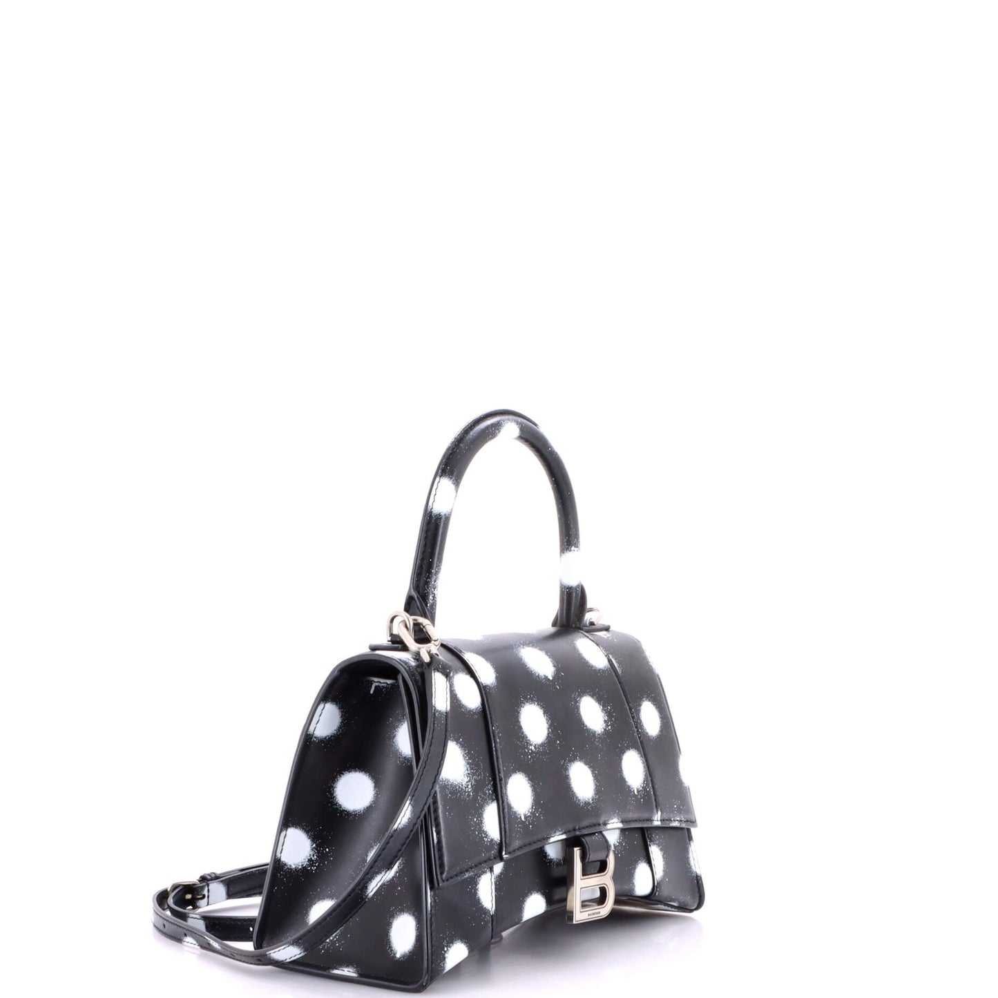 Hourglass Top Handle Bag Printed Leather Small