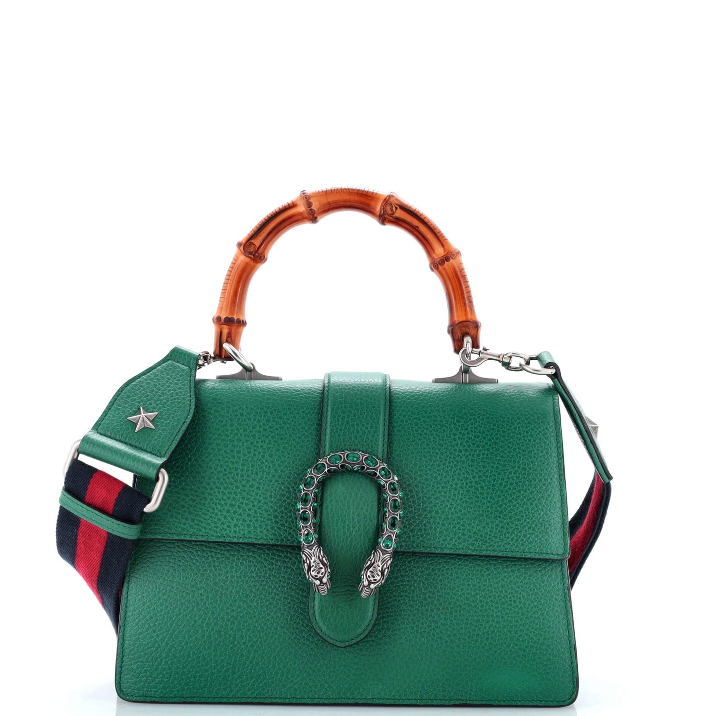 Dionysus Bamboo Top Handle Bag Leather Medium