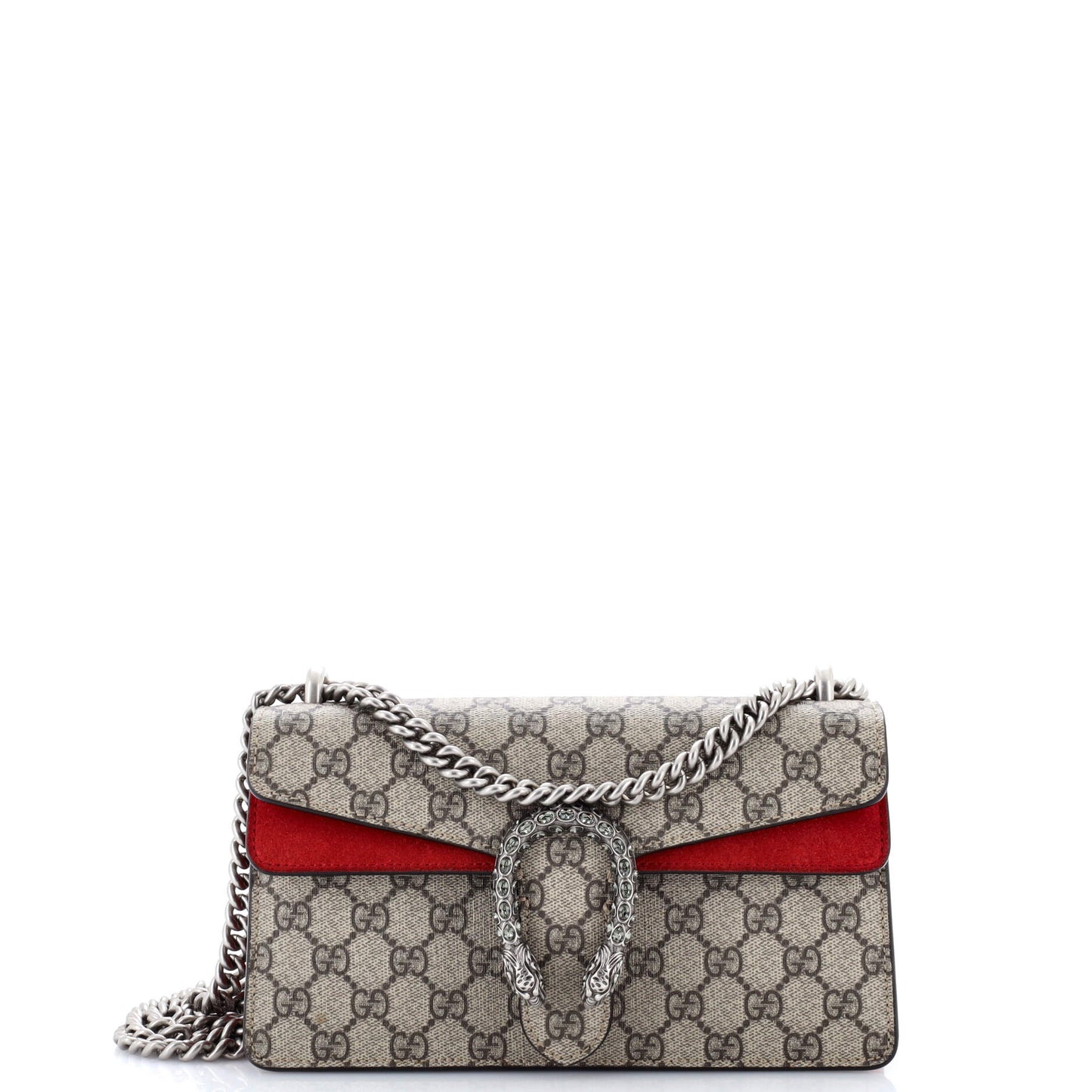 Dionysus Bag GG Coated Canvas with Crystal Embellished Metal Small