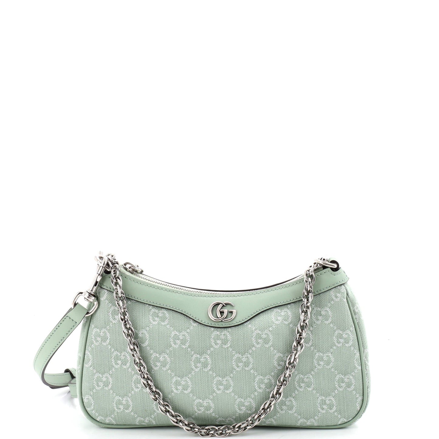 Ophidia Zip Pochette Shoulder Bag GG Denim Small