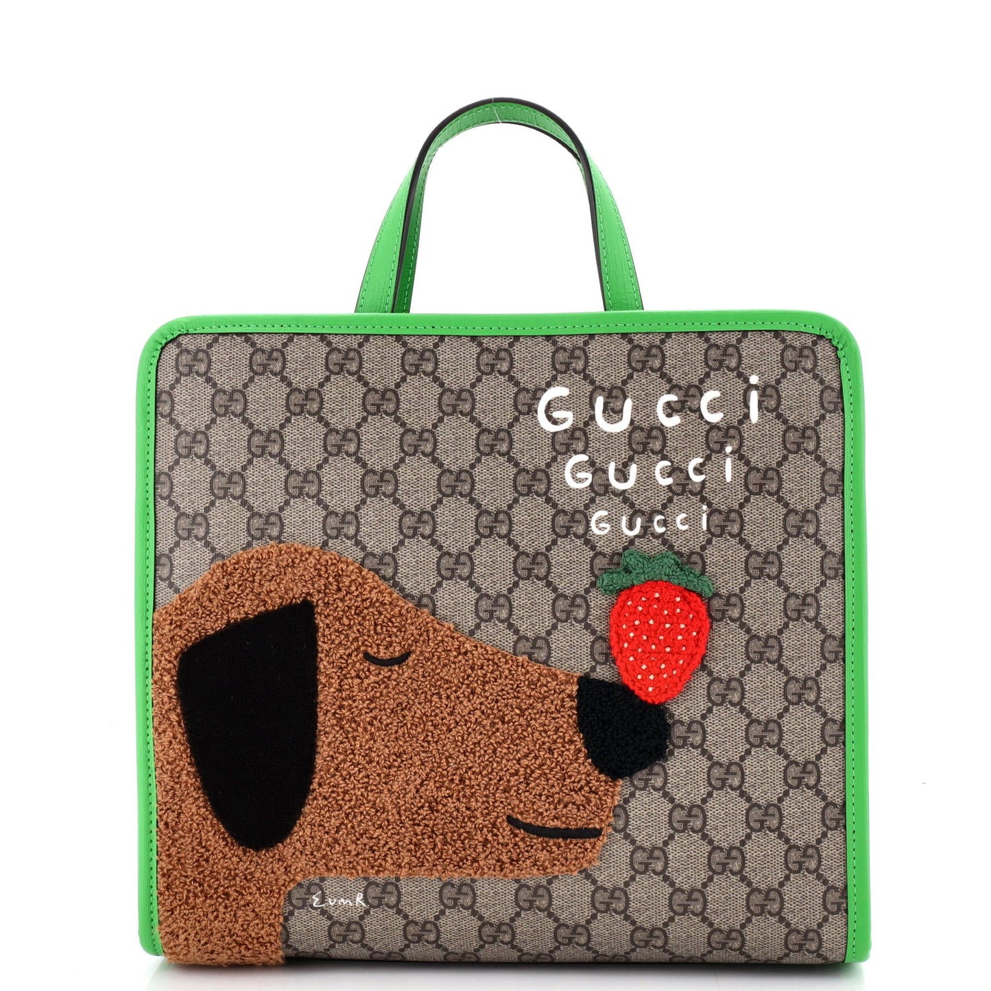 Children's Animal Tote GG Coated Canvas with Applique Small