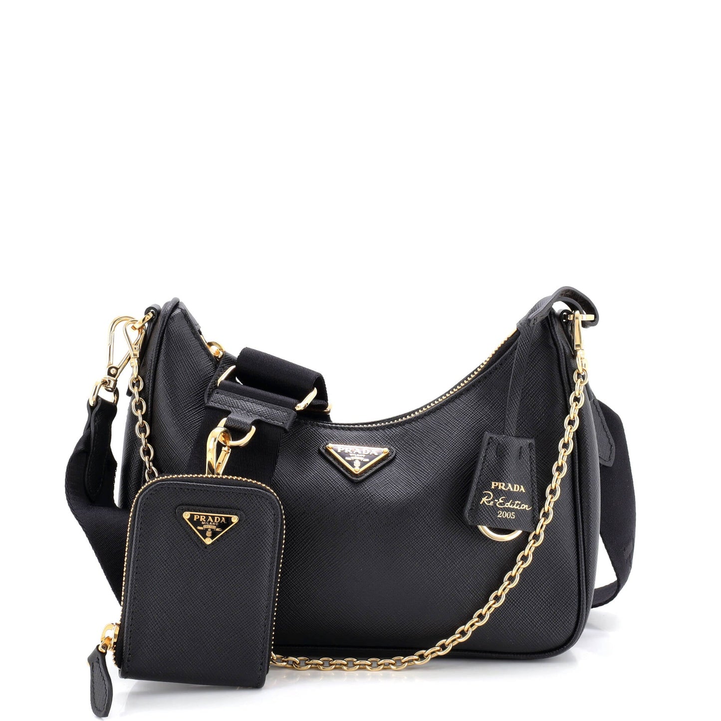 Re-Edition 2005 Shoulder Bag Saffiano Leather Small