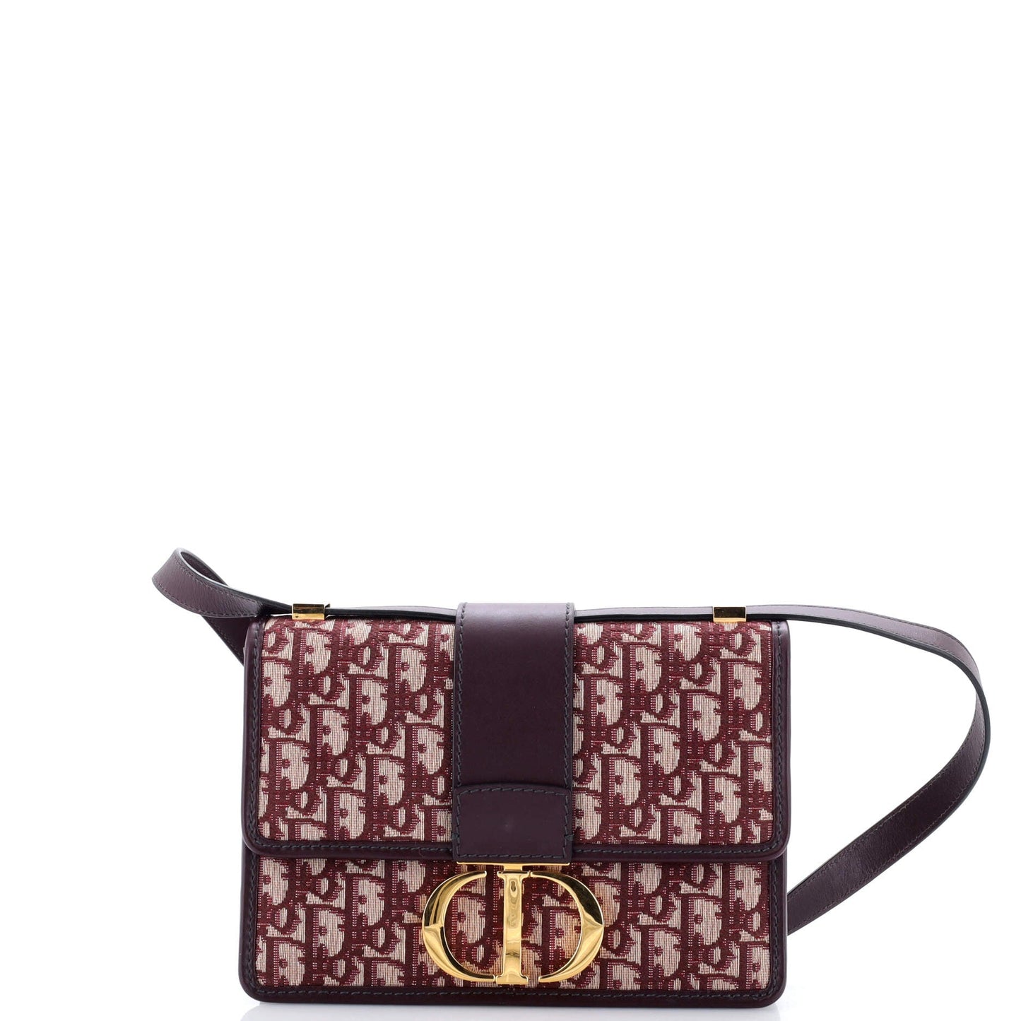 30 Montaigne Flap Bag Oblique Canvas