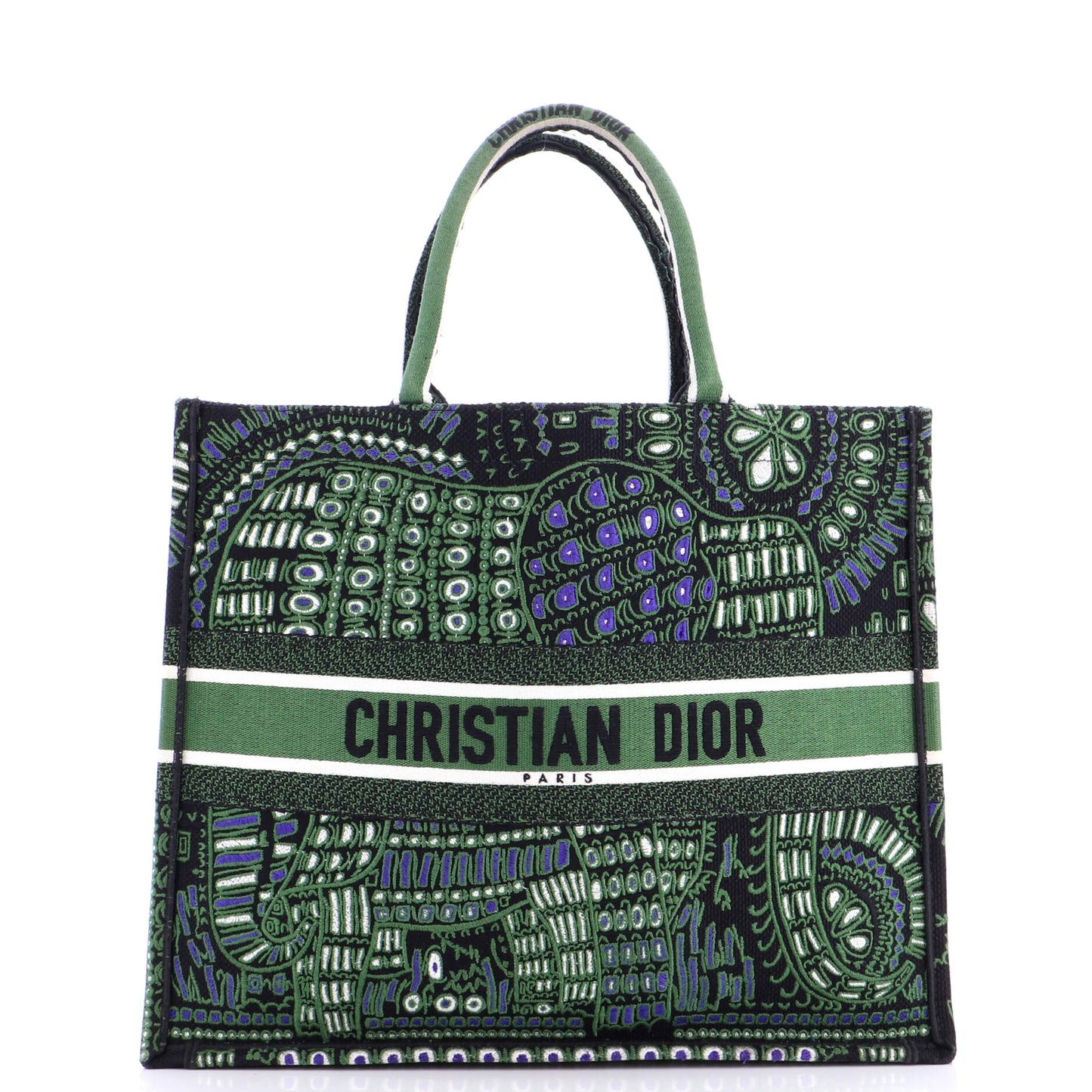 Book Tote Embroidered Canvas Large