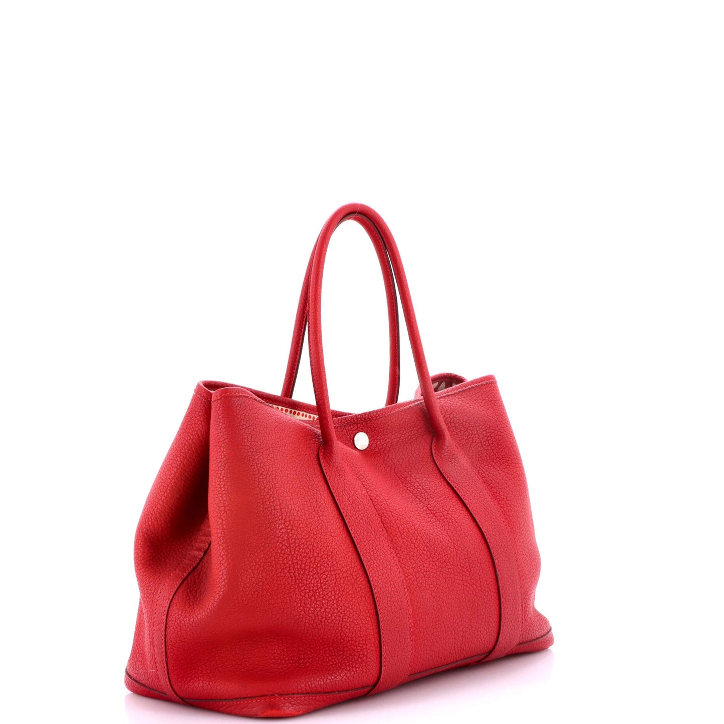 Garden Party Tote Leather with Printed Interior 36