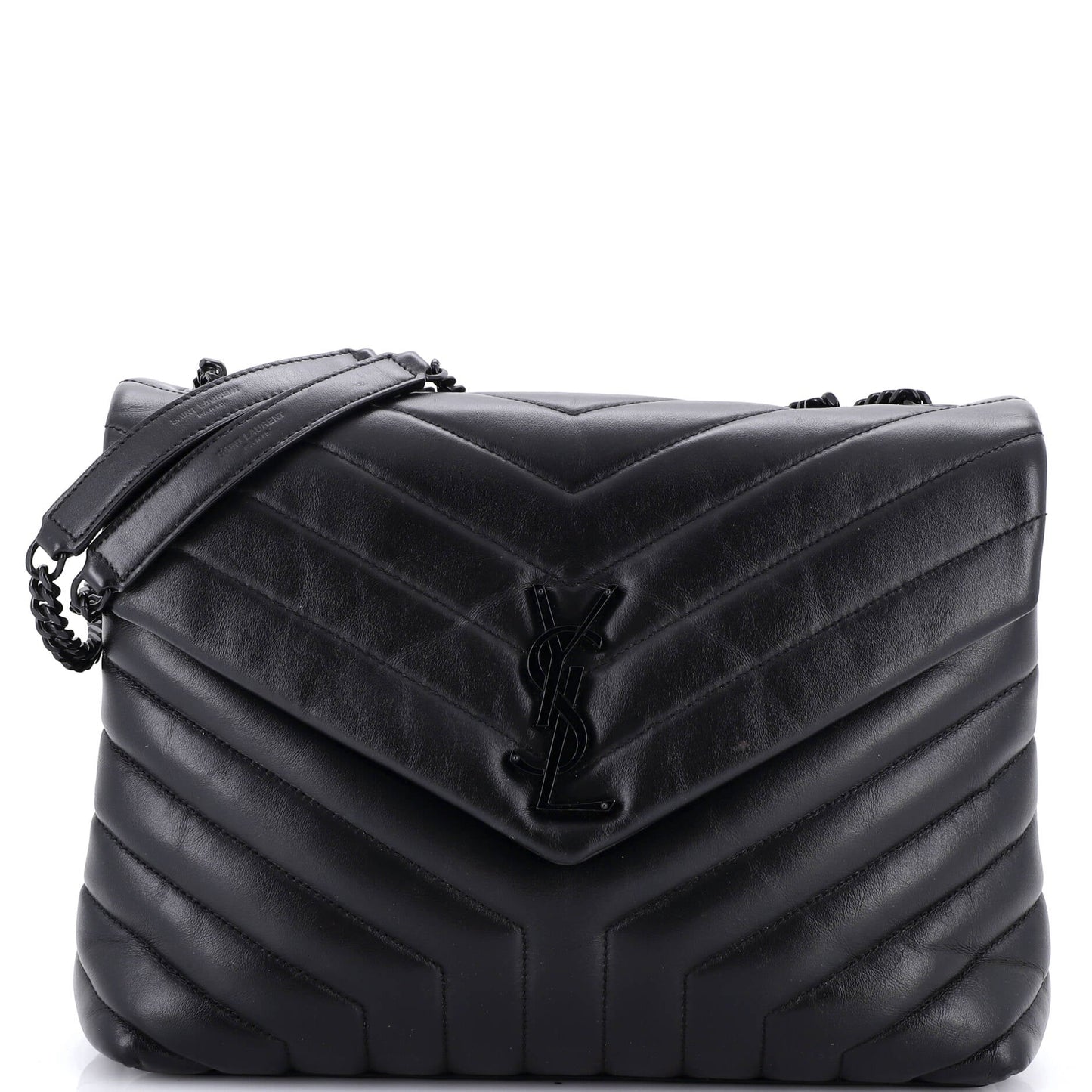 Loulou Shoulder Bag Matelasse Chevron Leather Medium