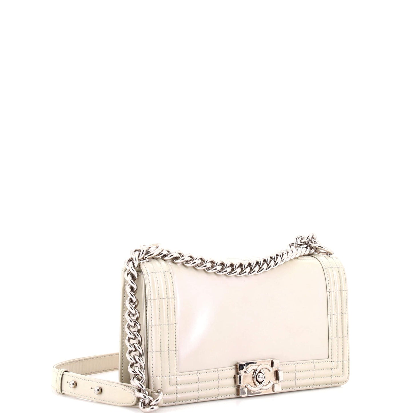 Reverso Boy Flap Bag Glazed Calfskin Old Medium