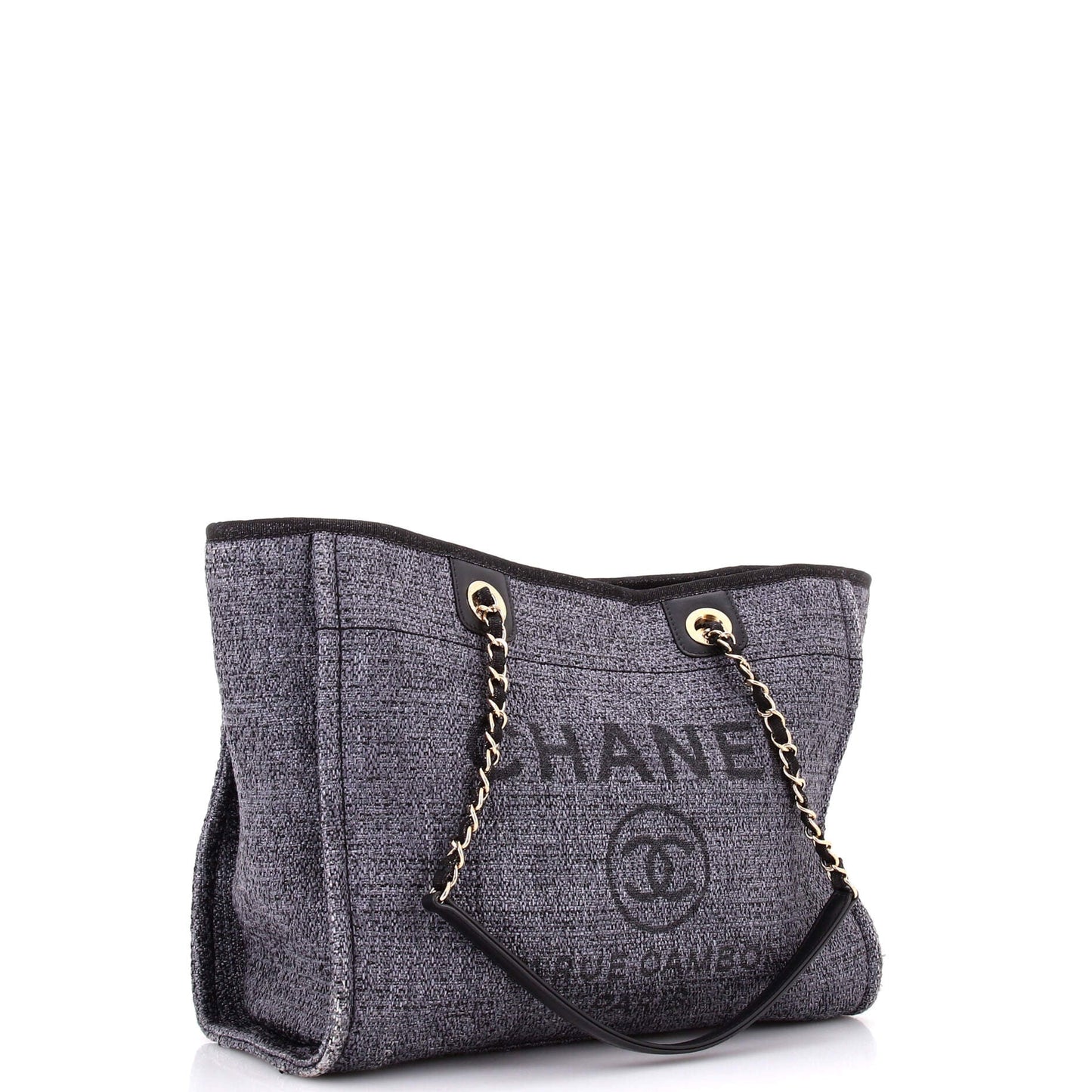 Deauville Tote Raffia with Glitter Detail Small