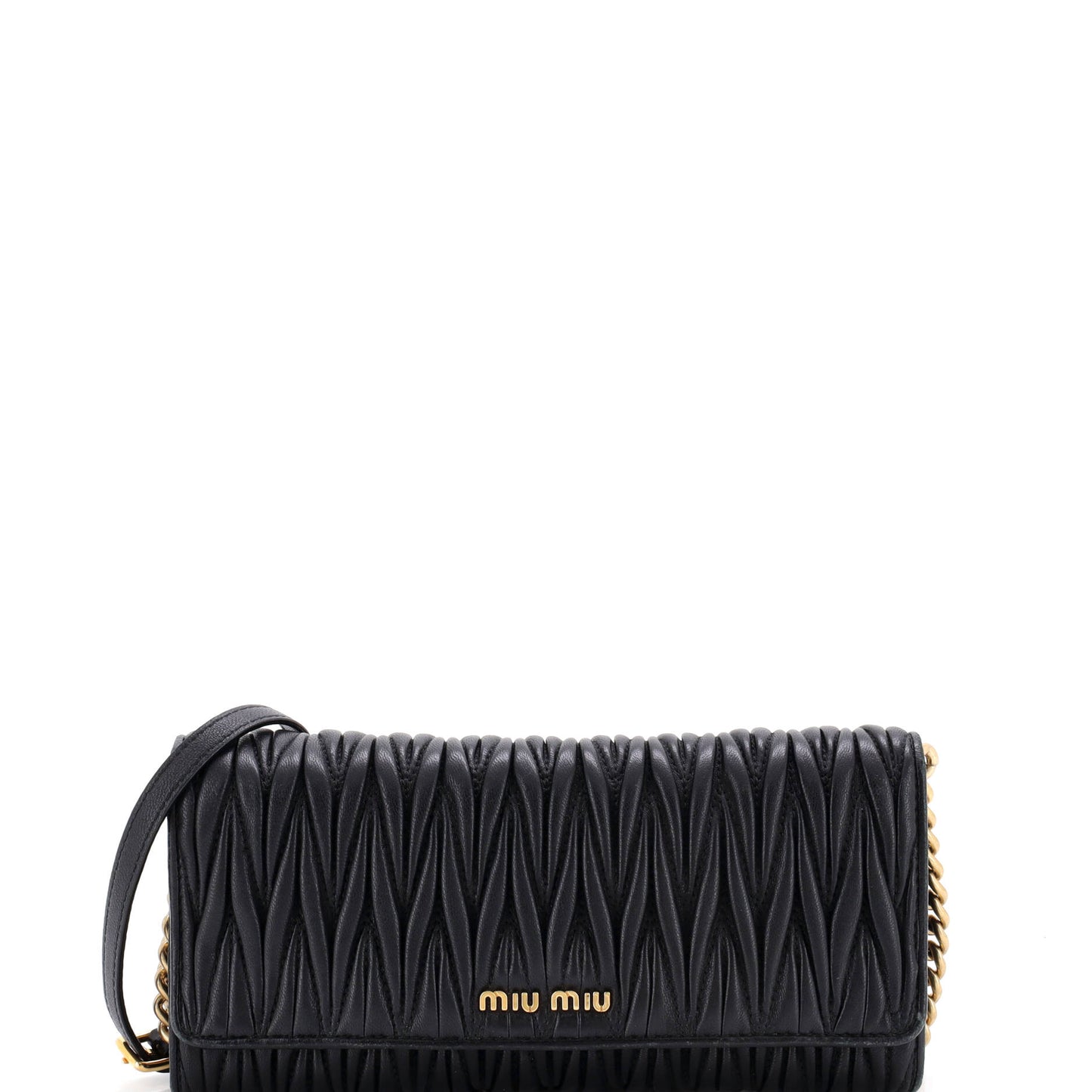 Flap Crossbody Bag Matelasse Leather Small