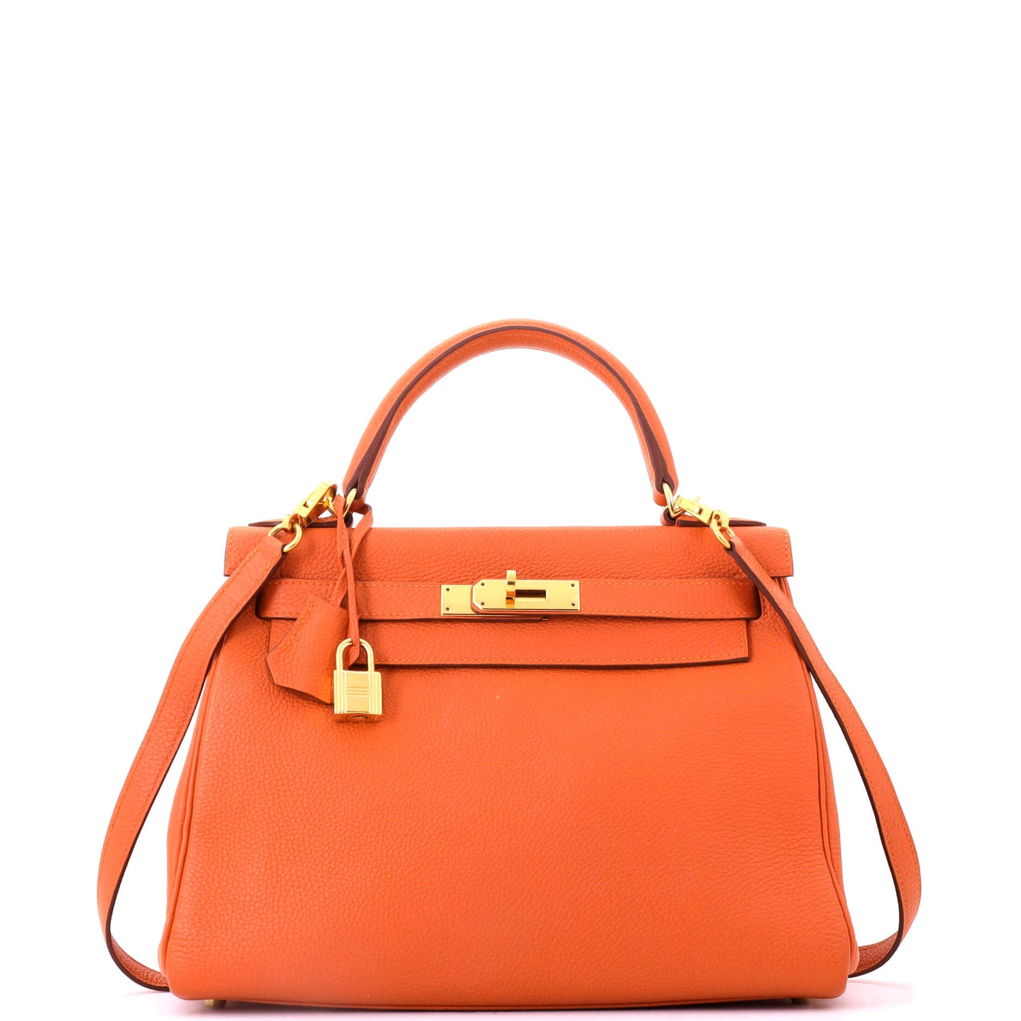 Kelly Handbag Orange H Togo with Gold Hardware 28