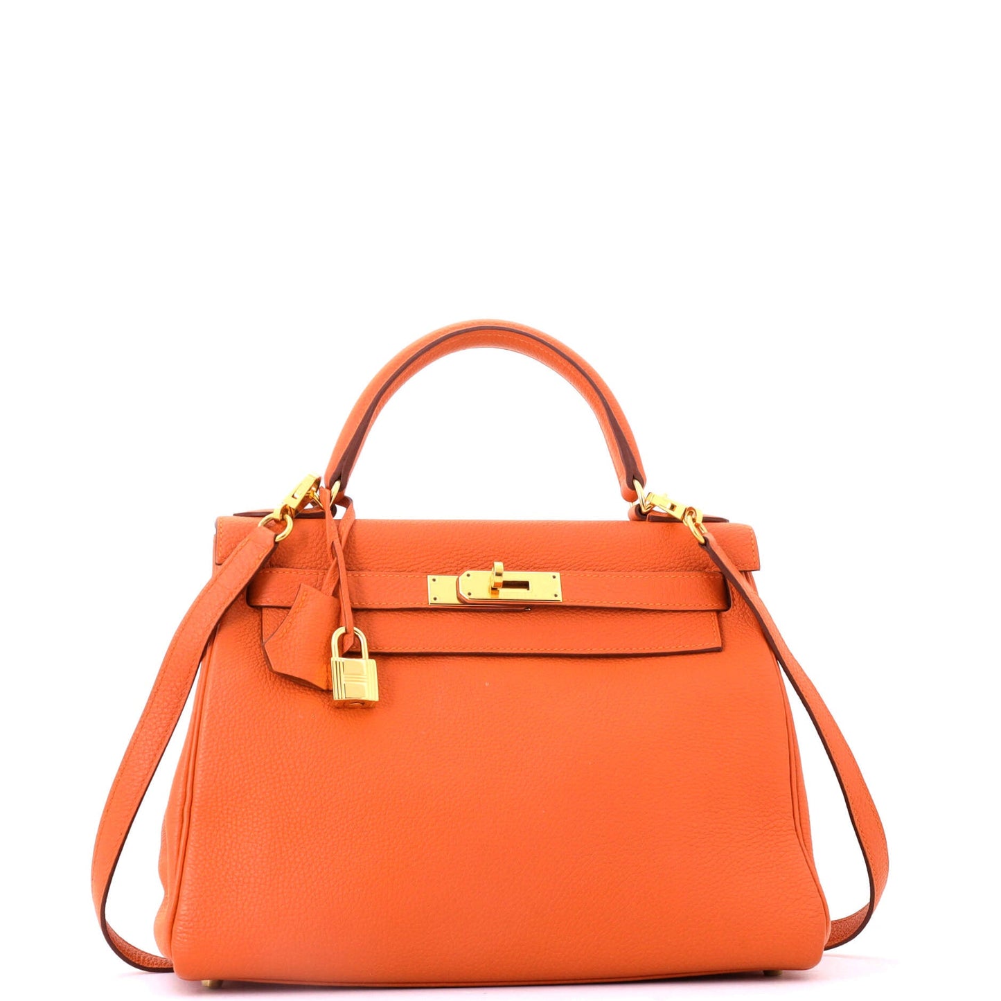 Kelly Handbag Orange H Togo with Gold Hardware 28