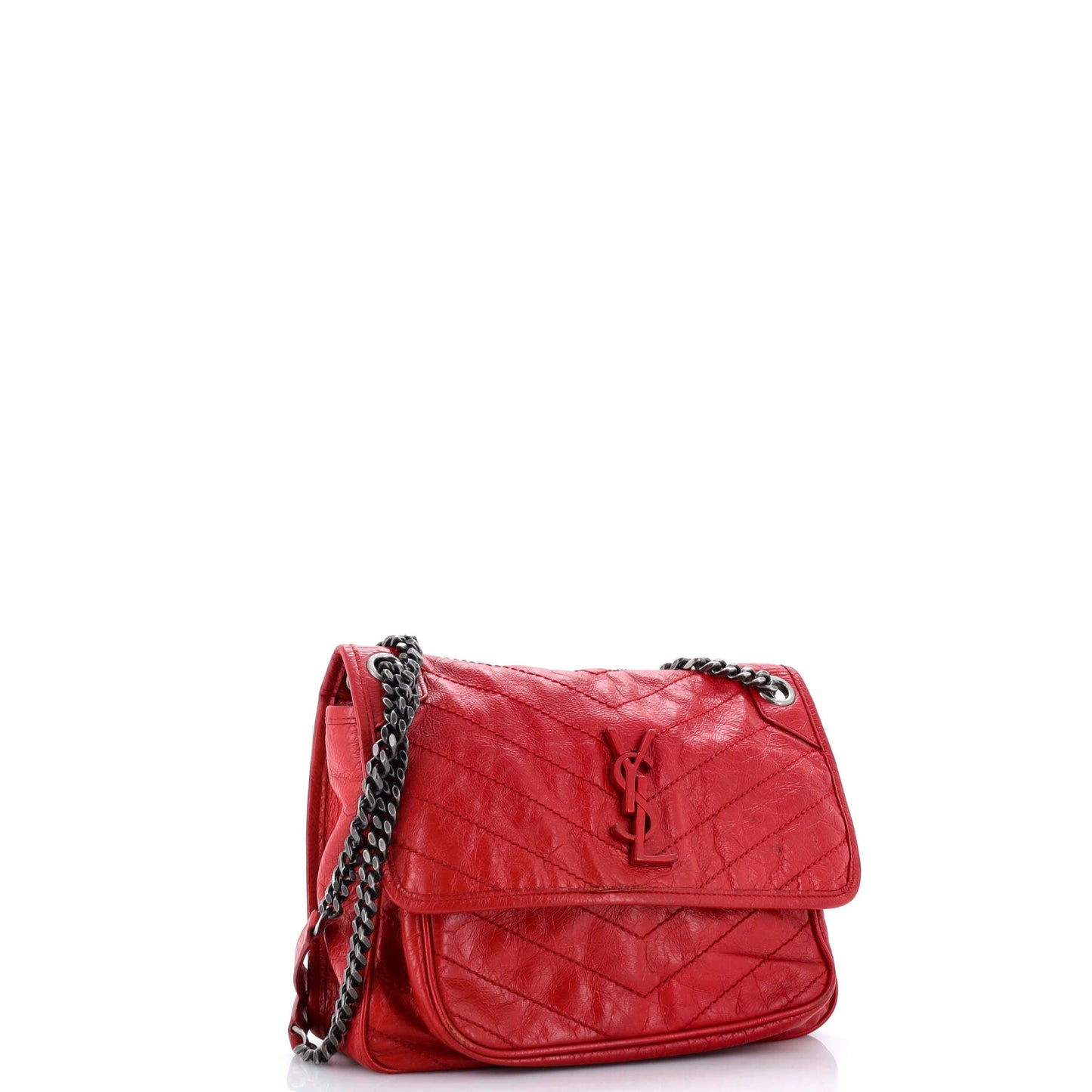 Niki Chain Flap Bag Matelasse Chevron Leather Medium