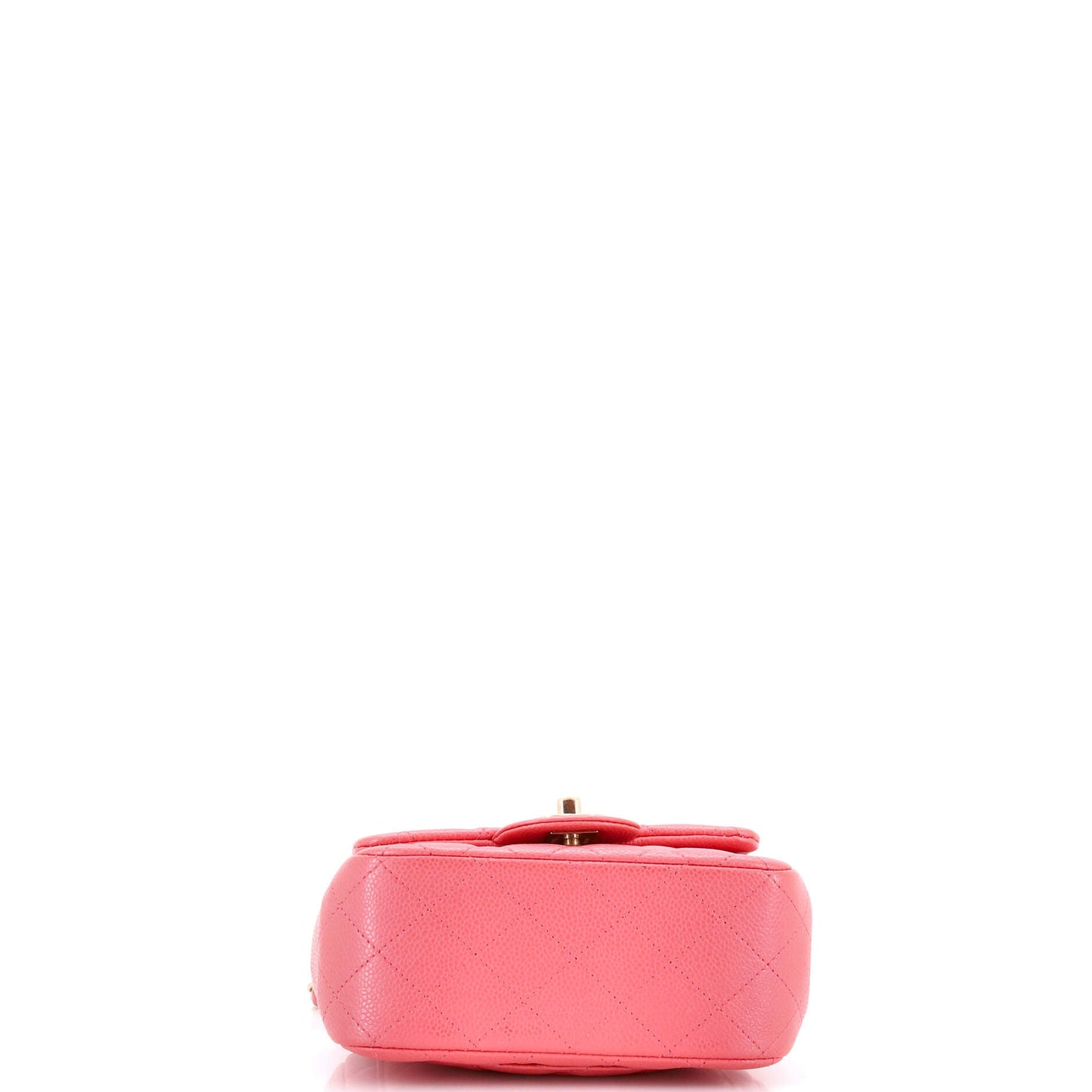 Square Classic Single Flap Bag Quilted Caviar Mini