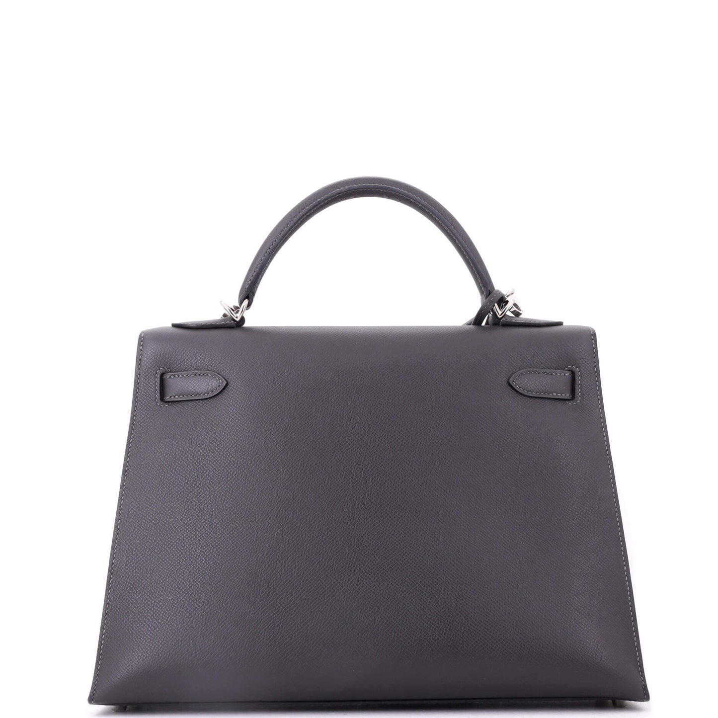 Kelly Handbag Grey Epsom with Palladium Hardware 32