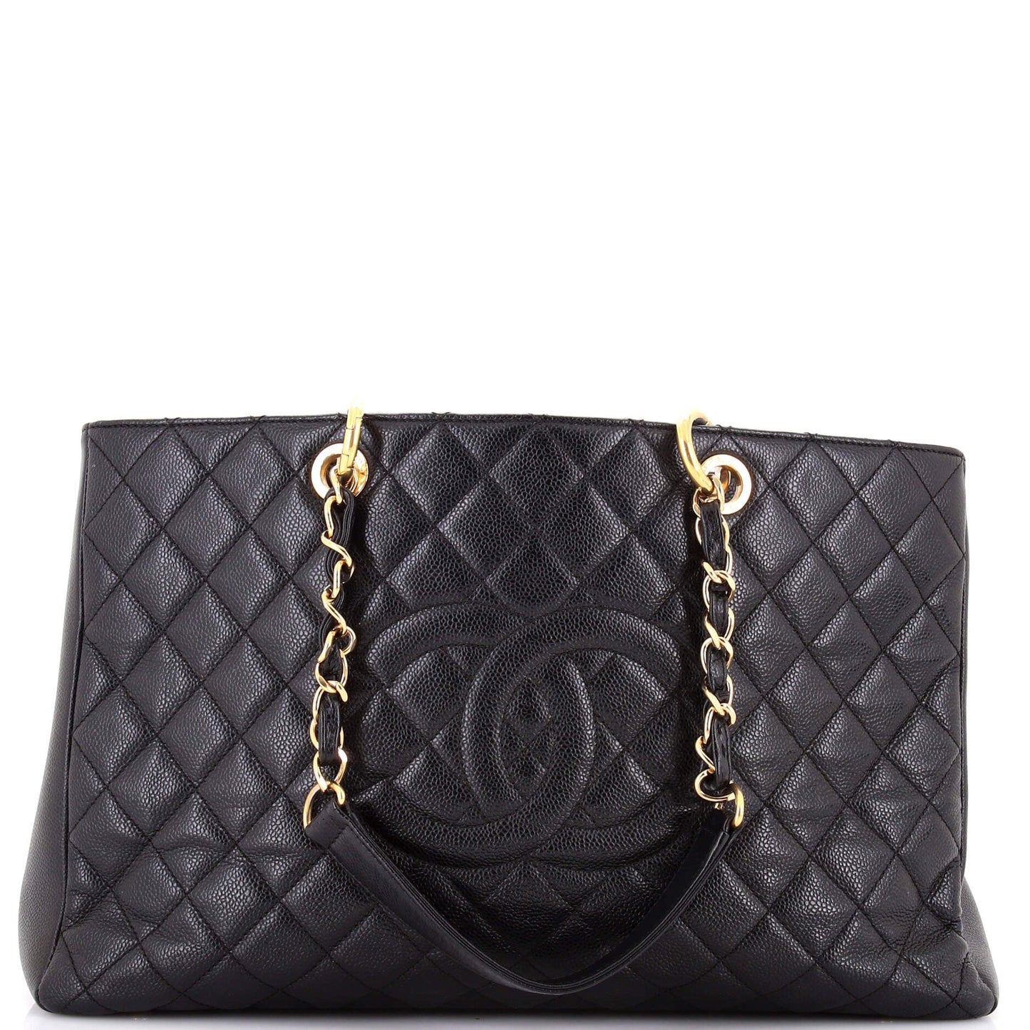 Grand Shopping Tote Quilted Caviar XL