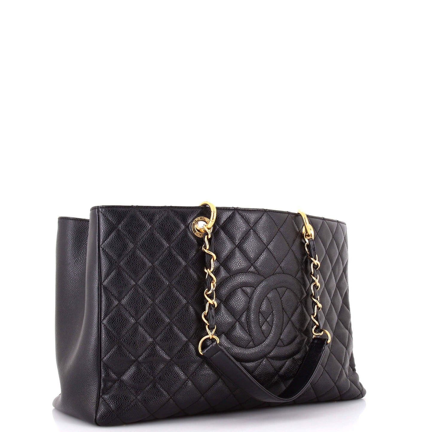 Grand Shopping Tote Quilted Caviar XL