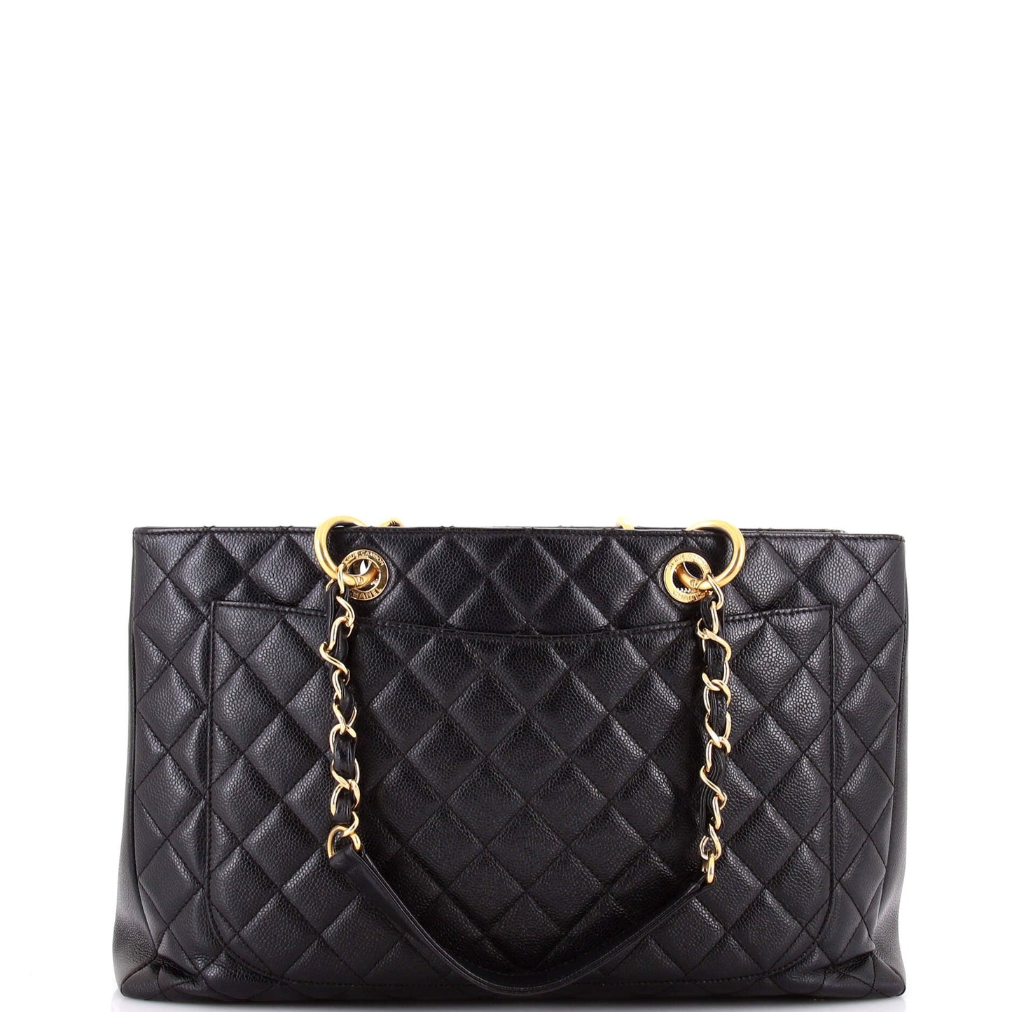 Grand Shopping Tote Quilted Caviar XL