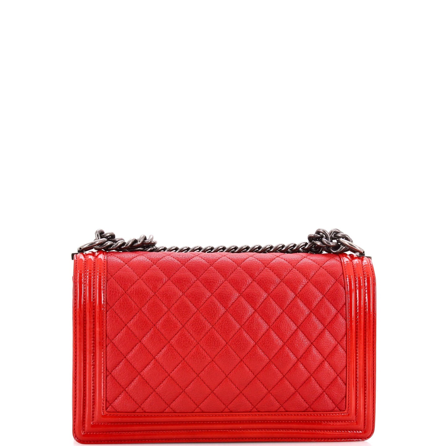 Boy Flap Bag Quilted Caviar New Medium