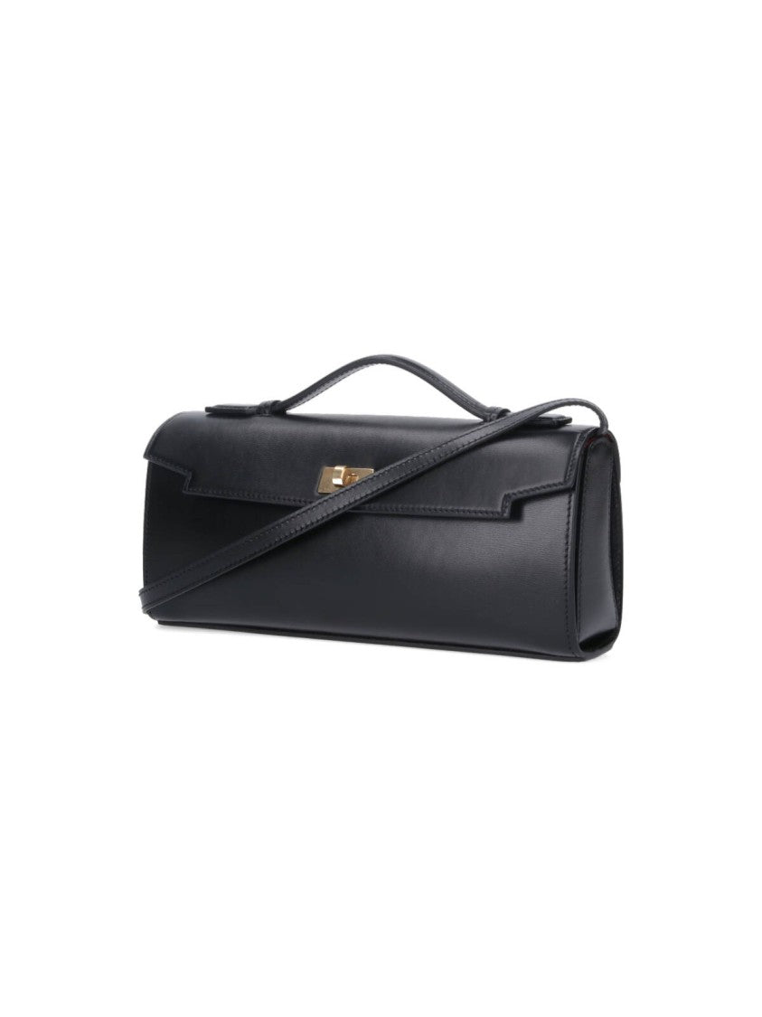 Anya Hindmarch Rectangular Black Leather Clutch