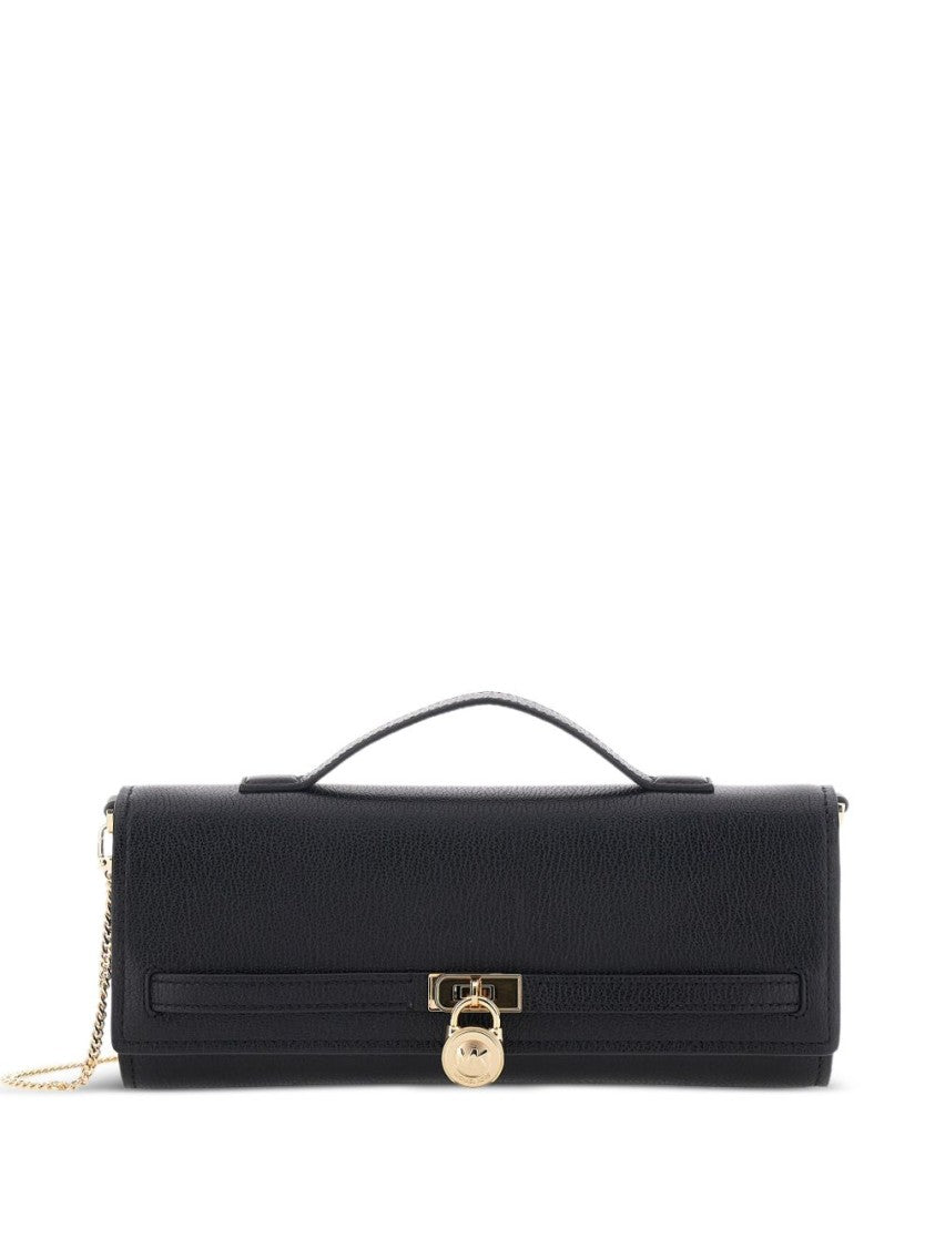 Michael Kors Textured Leather Clutch With Gold-Tone Detail
