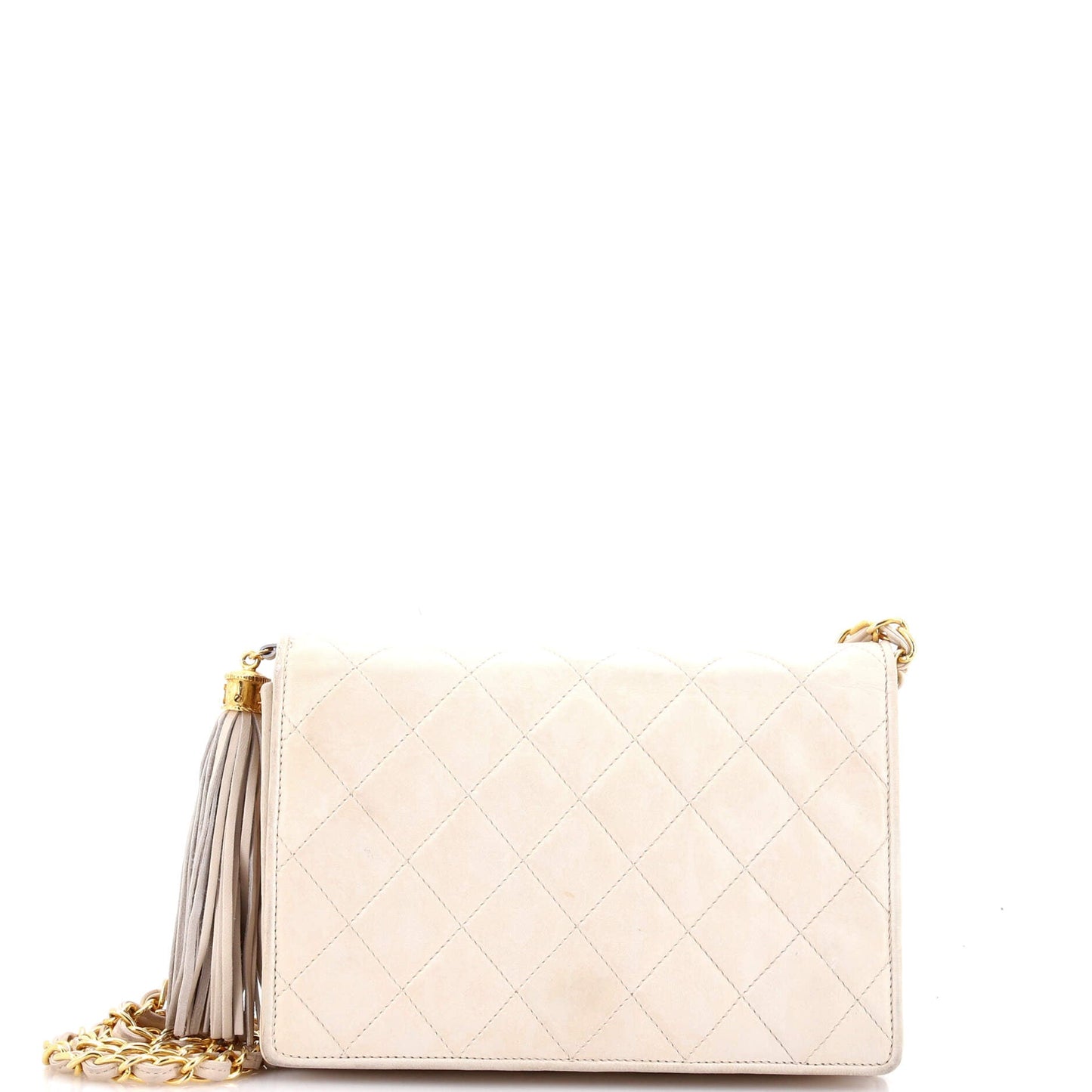 Vintage Tassel Flap Bag Quilted Lambskin Mini