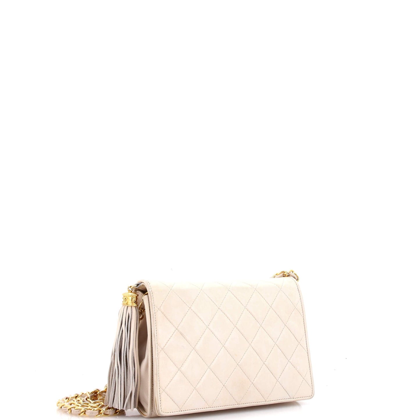 Vintage Tassel Flap Bag Quilted Lambskin Mini