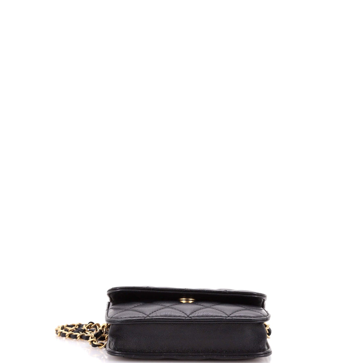 Pearl Crush Flap Clutch with Chain Quilted Lambskin Mini