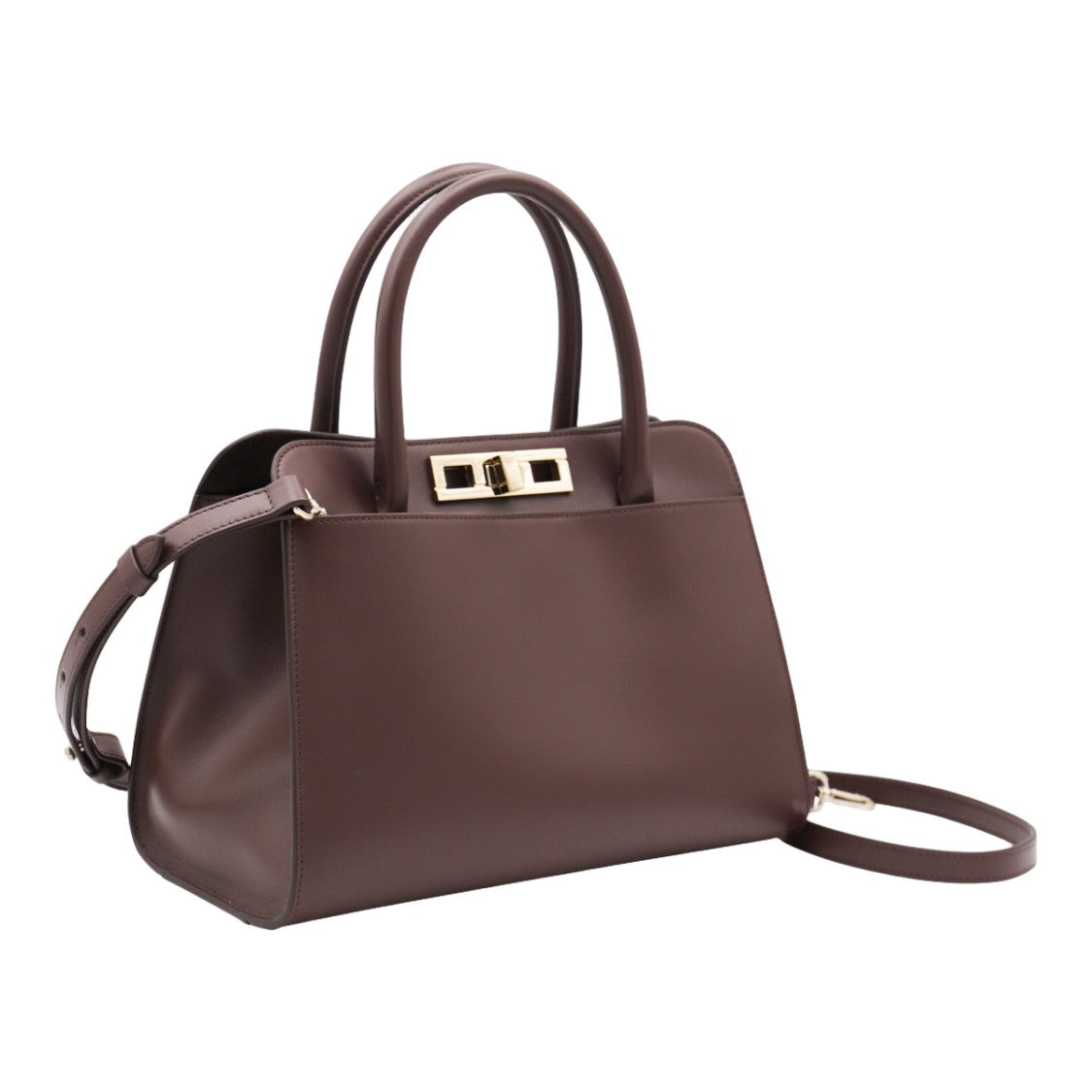 Fabiana Filippi Structured Handbag In Deep Brown
