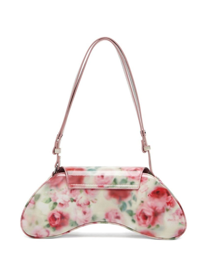 Diesel Floral Print Curved Silhouette Handbag