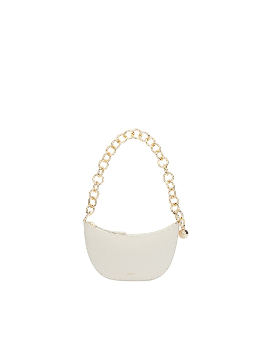 Furla Sfera Mini Leather Shoulder Bag, Cream