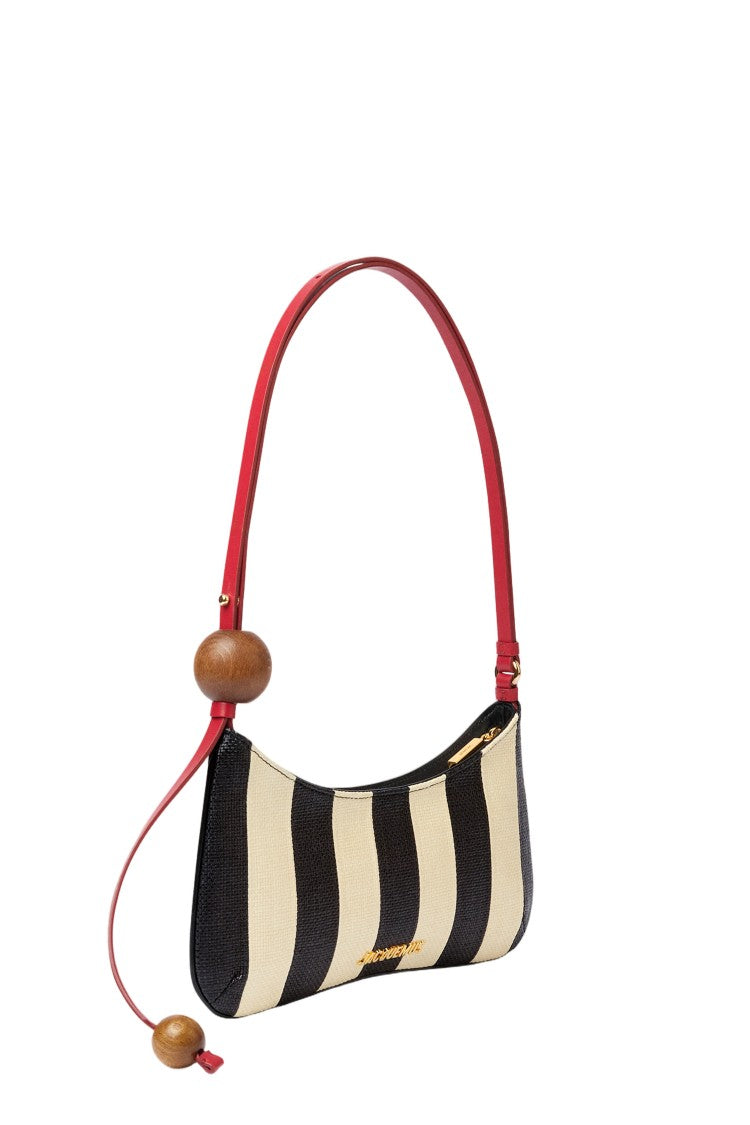 Jacquemus Le Bisou Perle Raffia Shoulder Bag