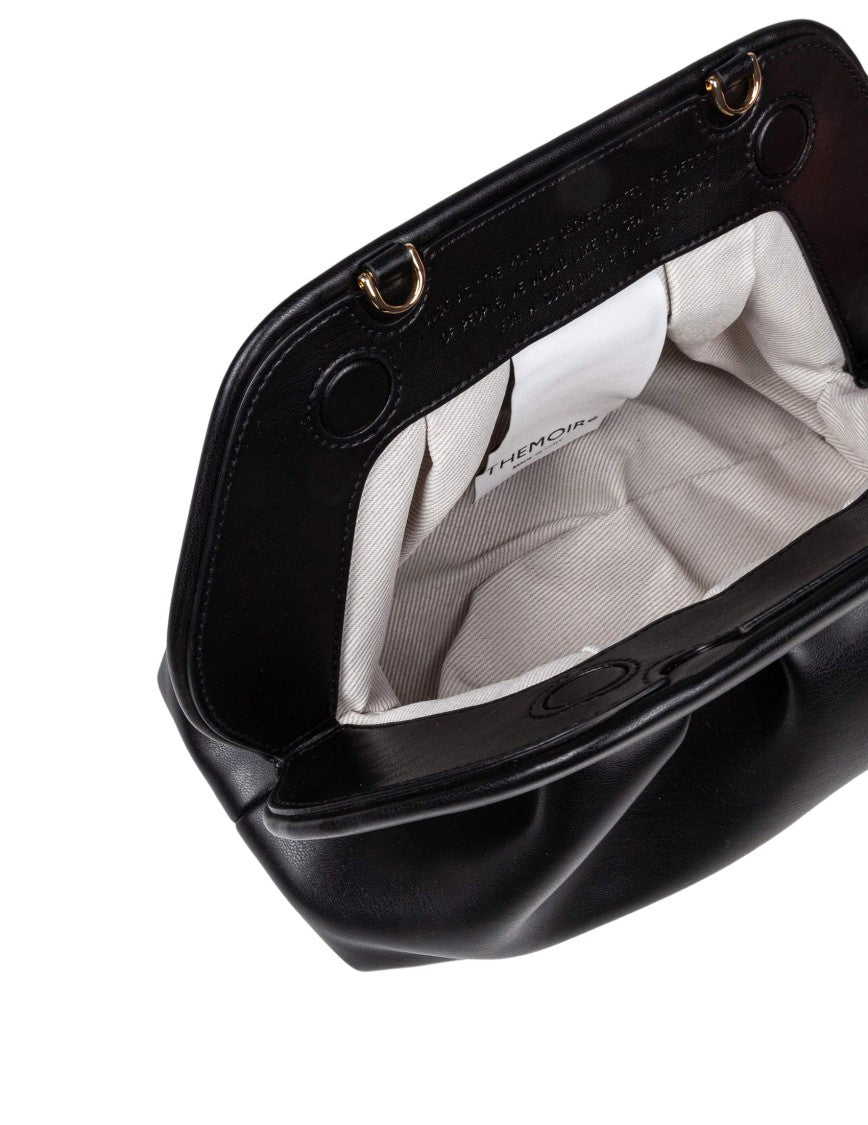Themoirè Vegan Fabric Clutch Bag Color Black