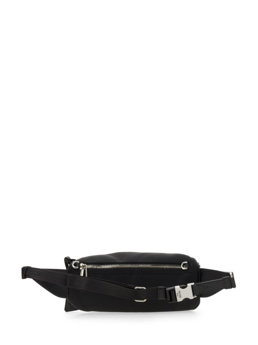 Moschino Black Pouch With Bold Logo