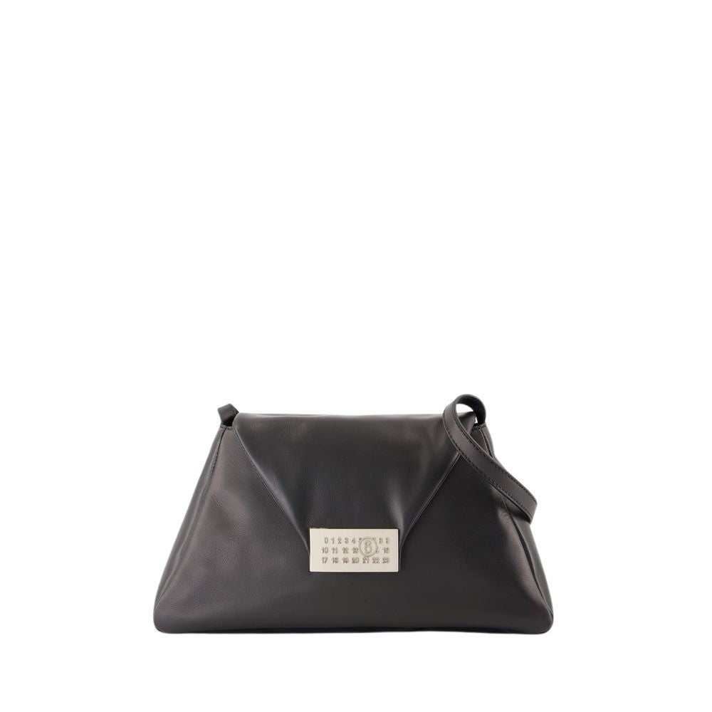 Mm6 By Maison Margiela Numeric Medium Soft Crossbody - Leather - Black