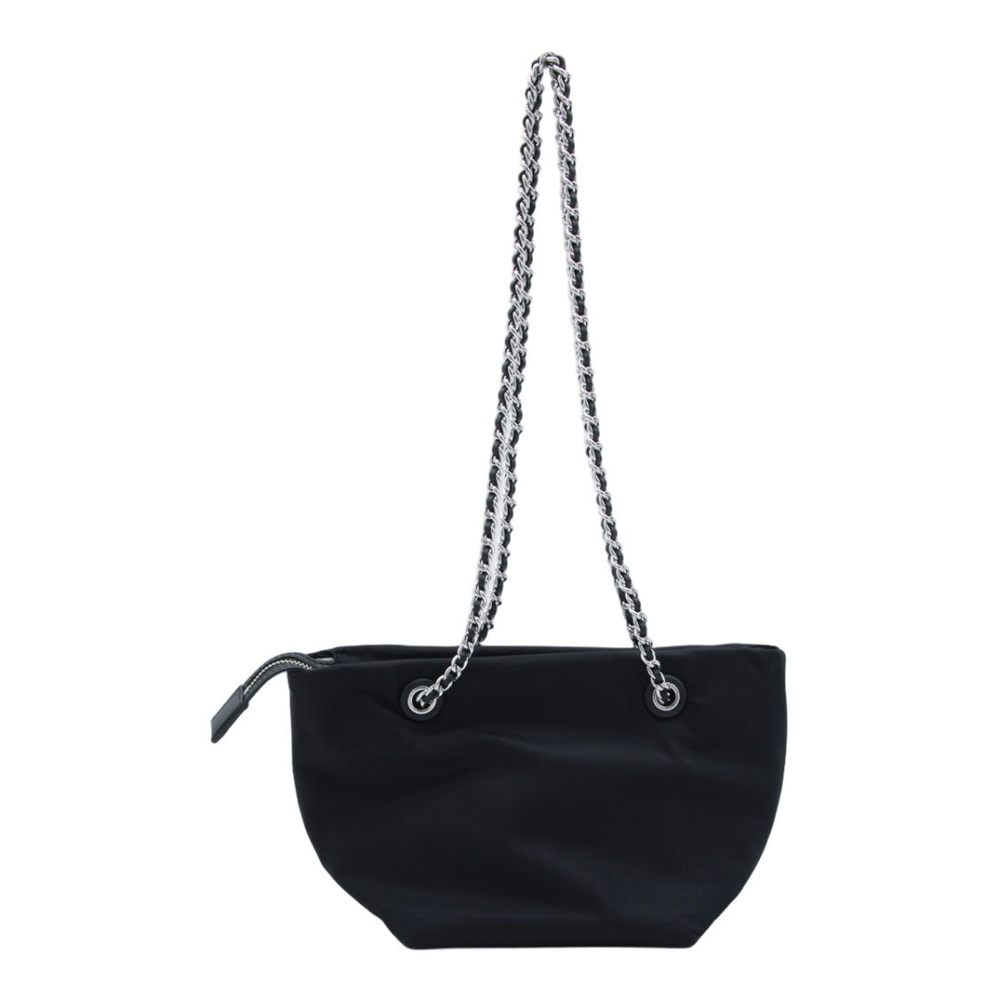 Tory Burch Sleek Black Handbag With Embossed Logo