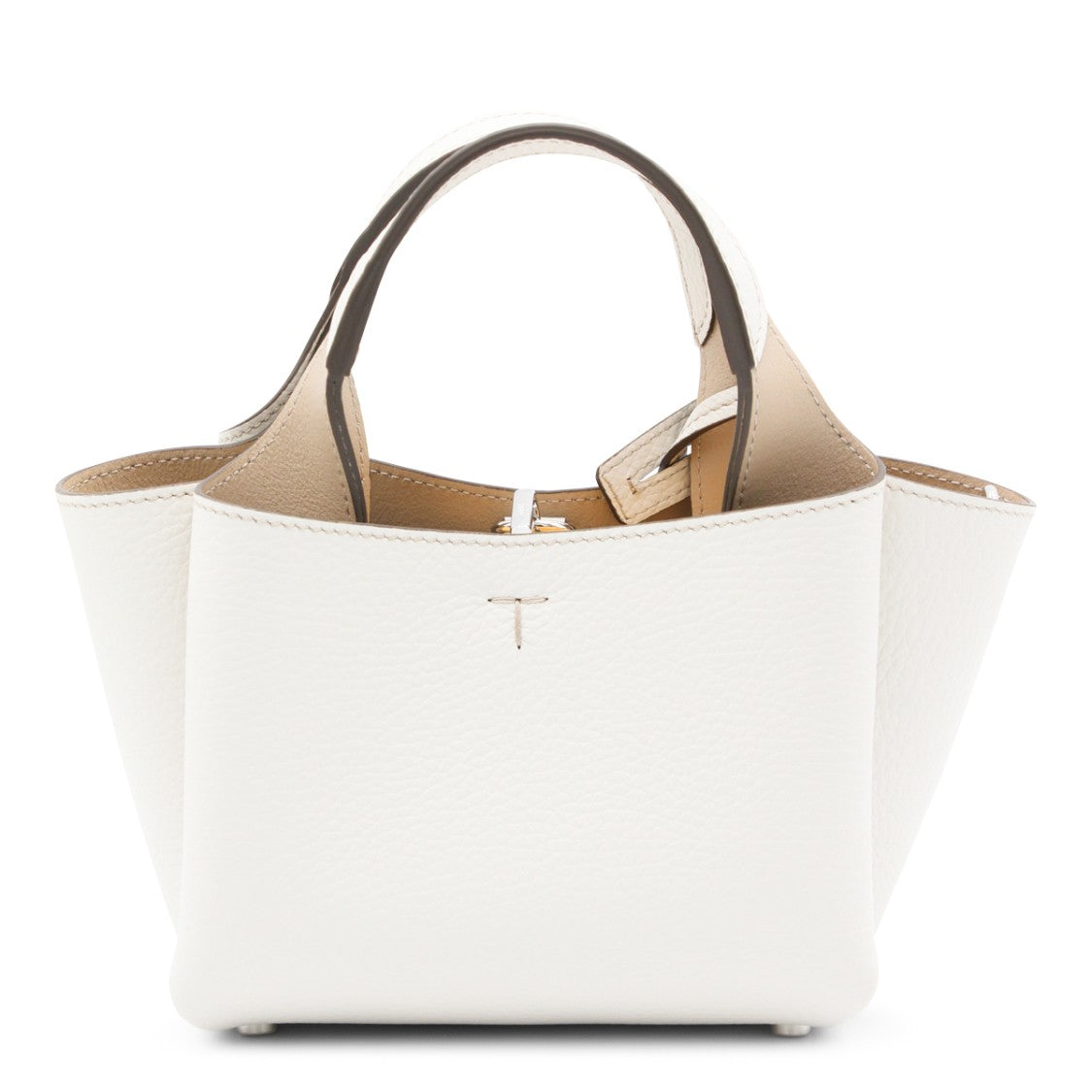 Tod's White Leather Top Handle Bag