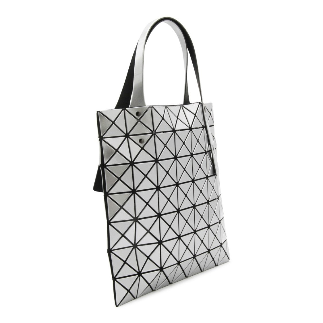 Bao Bao Issey Miyake Geometric Silver-Toned Bag With Architectural Design
