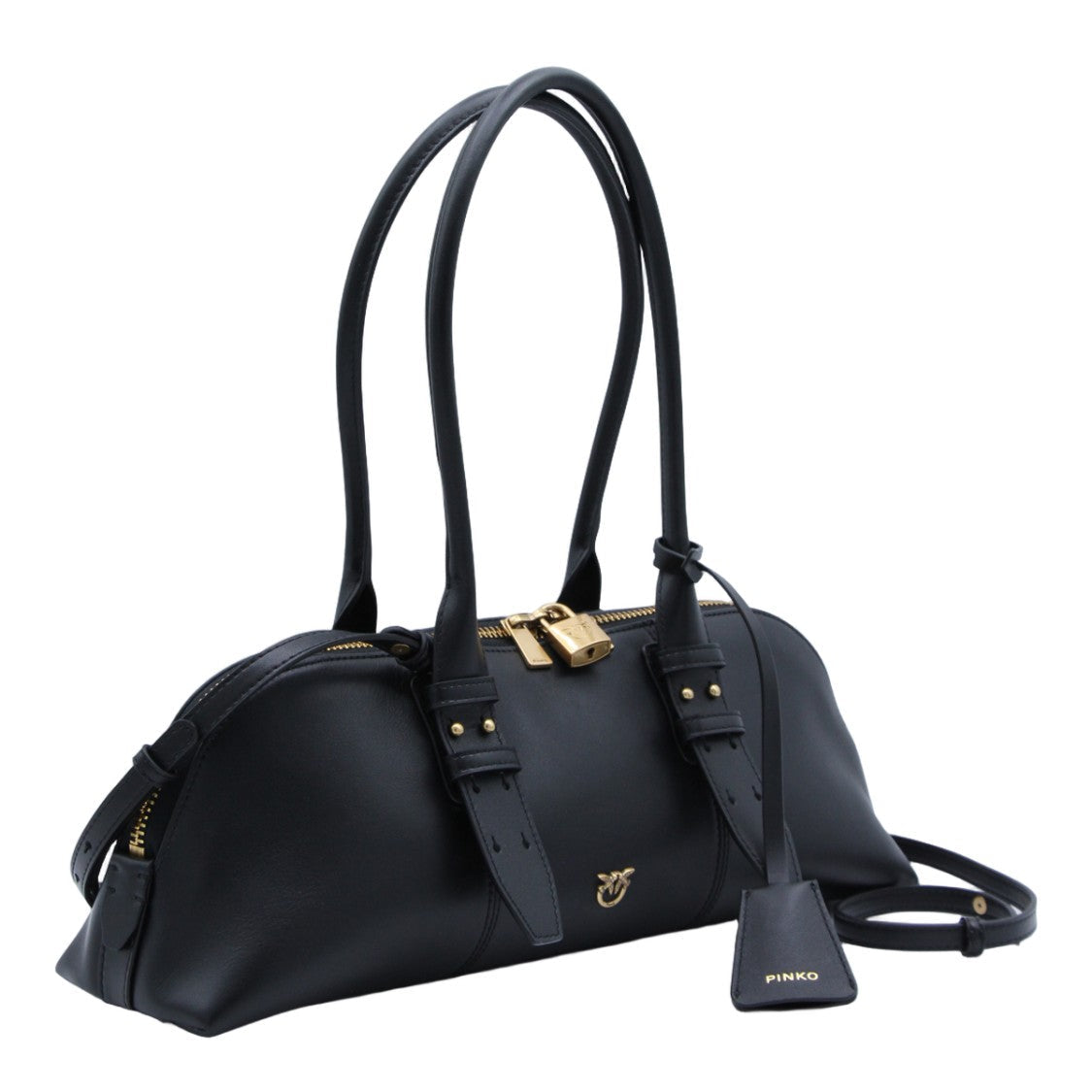 Pinko Sleek Handbag With Gold-Tone Accents And Zip Closure