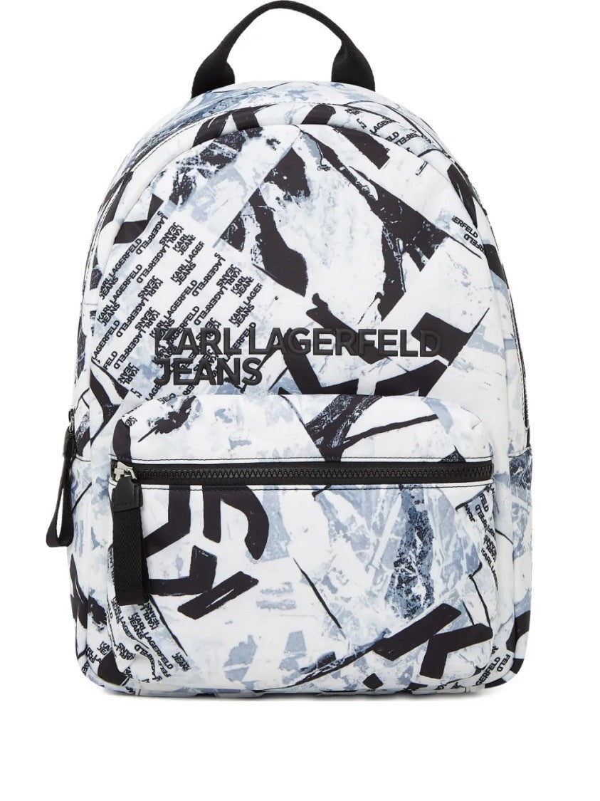 Karl Lagerfeld Structured Black Backpack With Minimalist Design