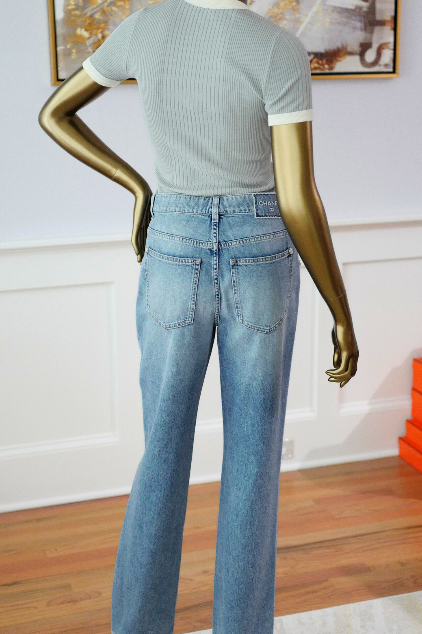 NEW Chanel Coco Beach 2025 Collection T-Shirt Grey  size 34