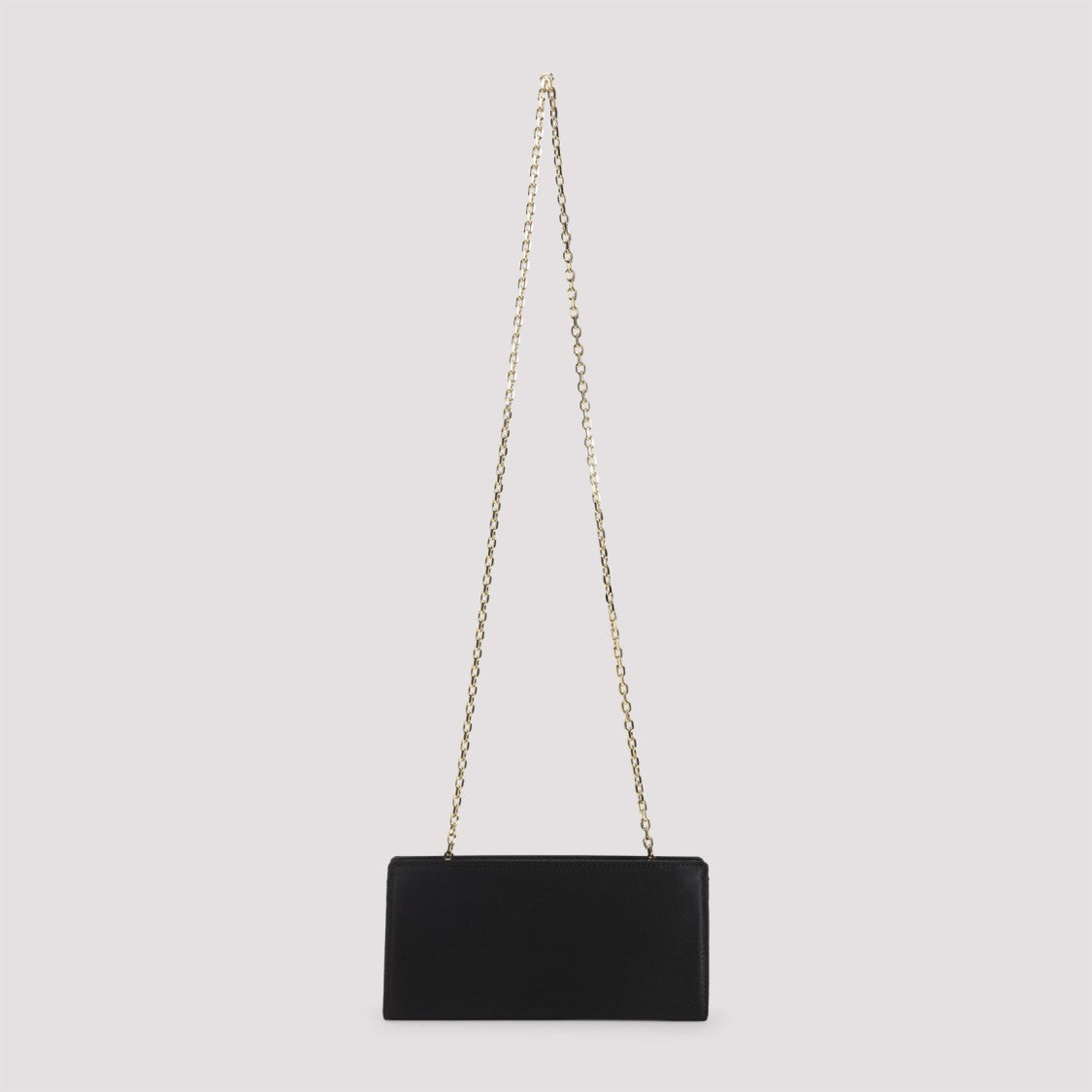 Lanvin Rectangular Silk And Leather Handbag With Geometric Clasp