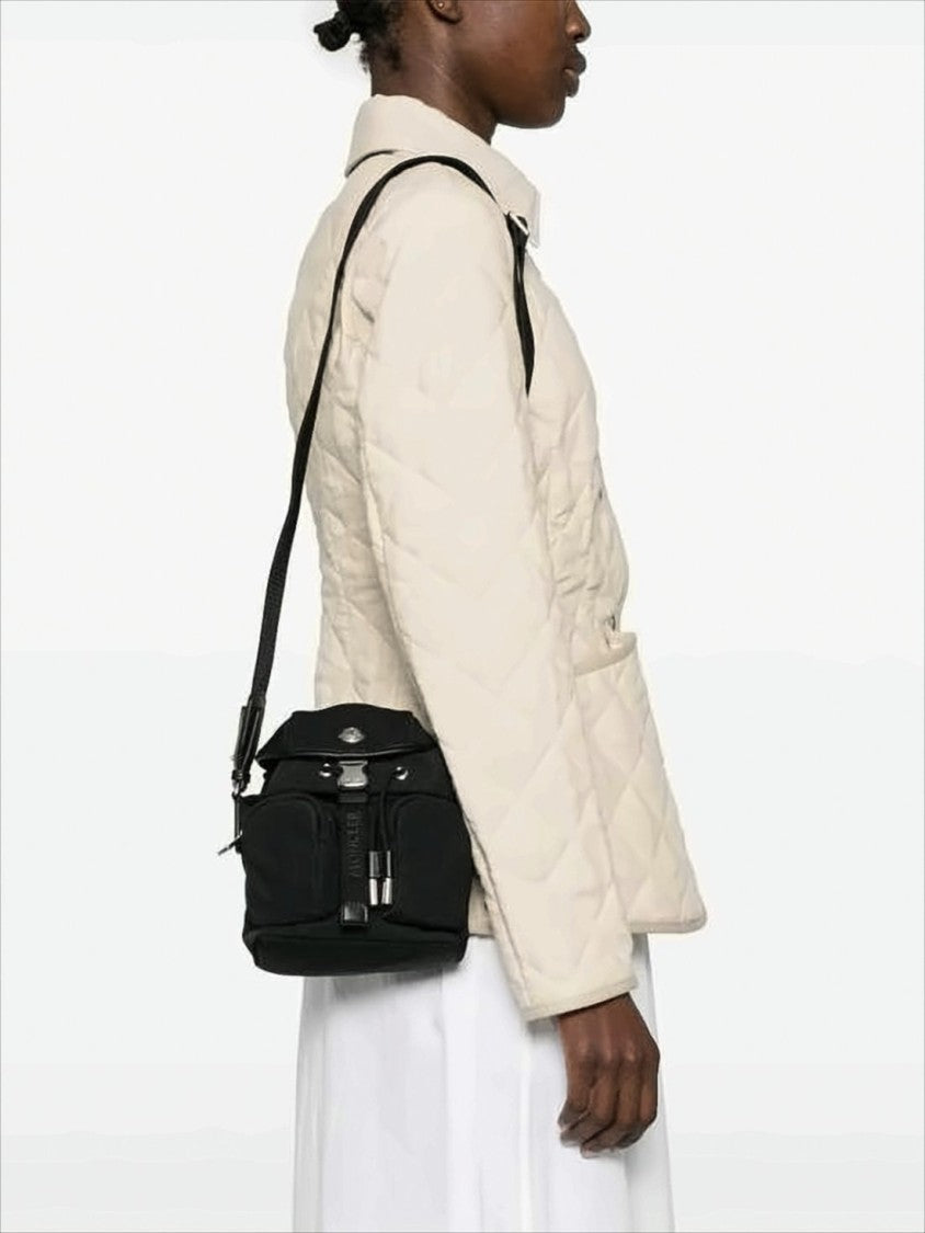 Moncler Compact Crossbody Bag With Silver-Tone Clasp And Adjustable Strap