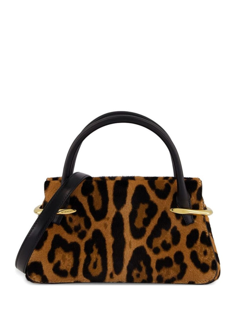 Givenchy Structured Leopard Print Handbag