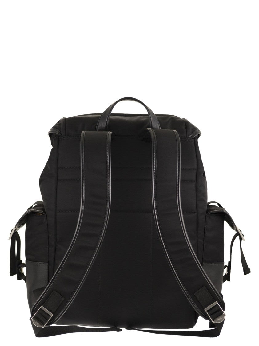 Tod's Structured Fabric And Nappa Leather Backpack