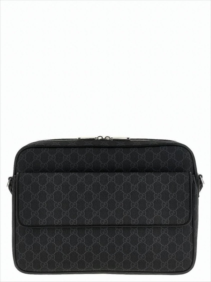 Gucci Canvas Crossbody Bag With Monogram Pattern