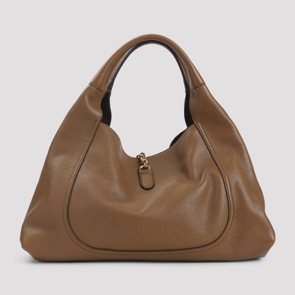 Gucci Soft-Structured Shoulder Bag With Gold-Tone Stirrup Clasp