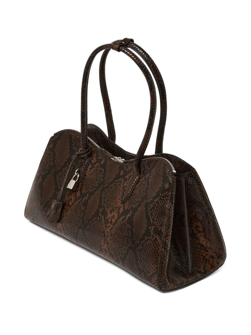 Stella Mccartney Structured Shoulder Bag With Textured Snakeskin Pattern