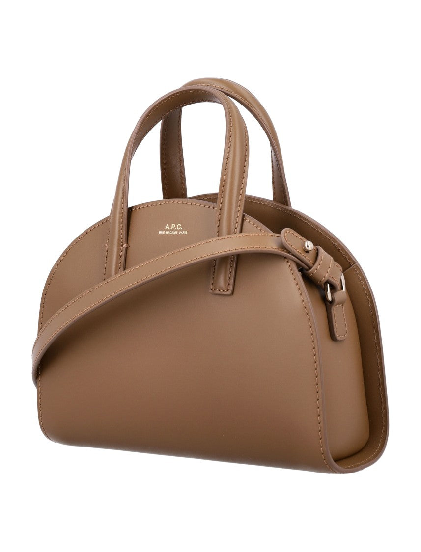 A.P.C. Small Rounded Leather Tote With Dual Handles