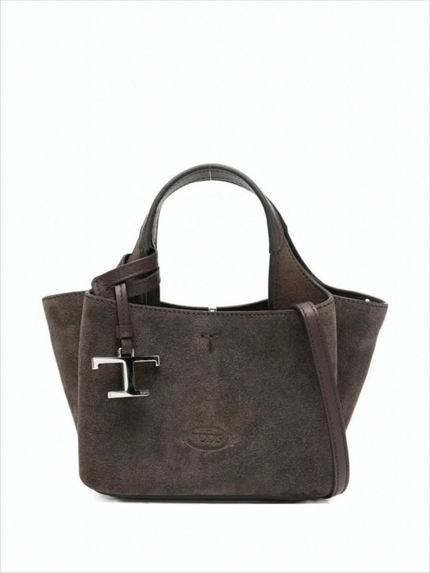 Tod's Compact Suede Calf Leather Tote Bag